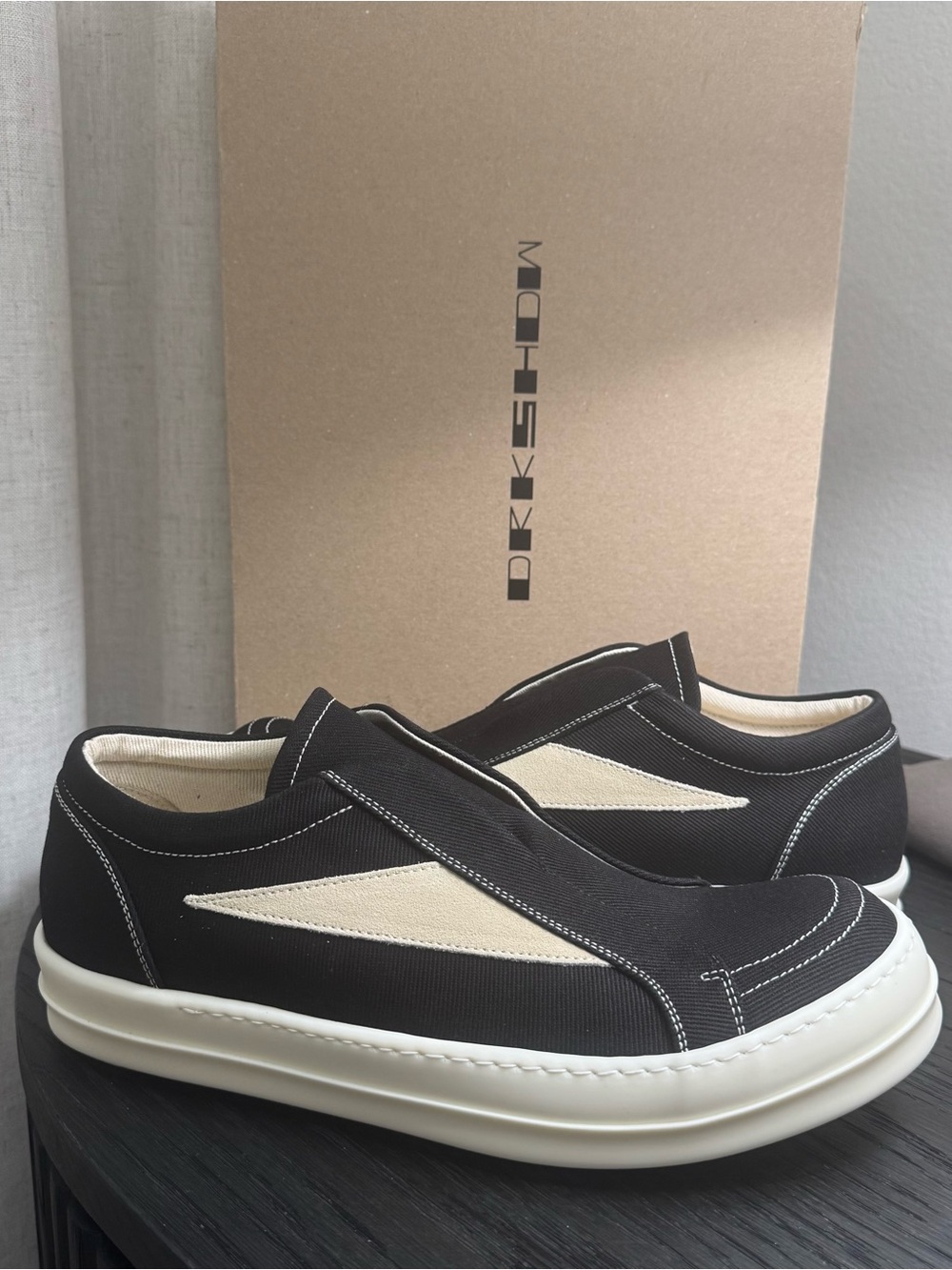 DRKSHDW Rick Owens Laceless Vintage Slip-On Sneakers Black 41